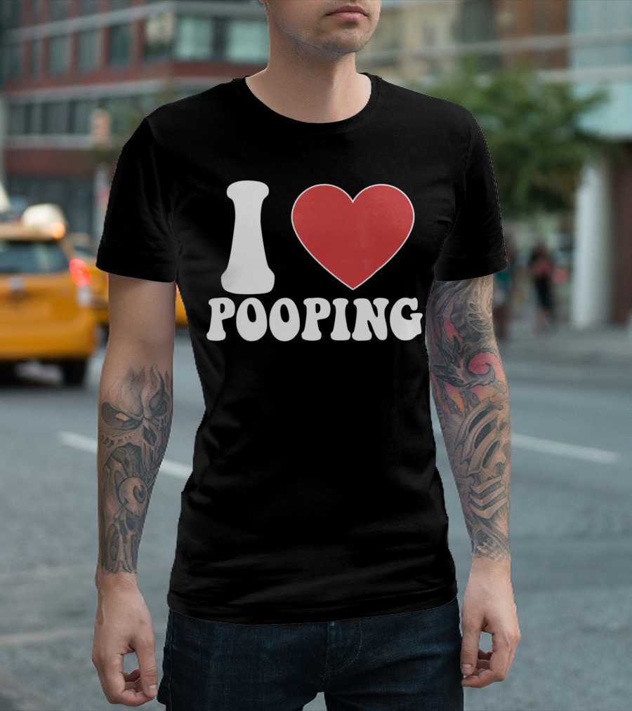 I HEART POOPING Funny Valentines T-Shirt