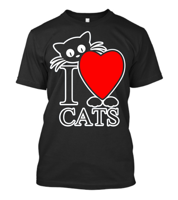 I Love Cats Valentines Day Cat Lover T-Shirt