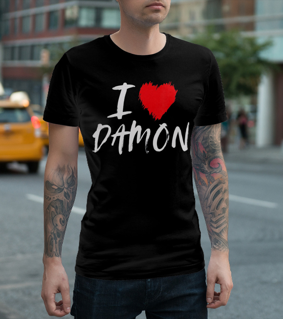 I Love Damon Boyfriend Husband T-Shirt