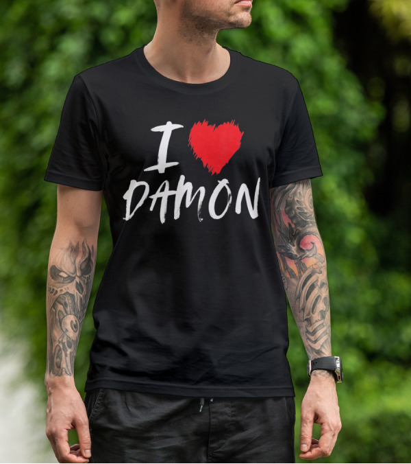 I Love Damon Boyfriend Husband T-Shirt