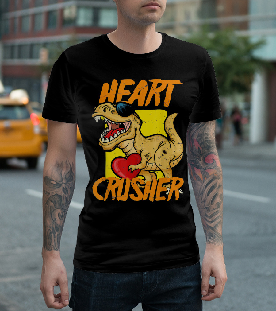 HEART CRUSHER Kids Dinosaur T-Shirt