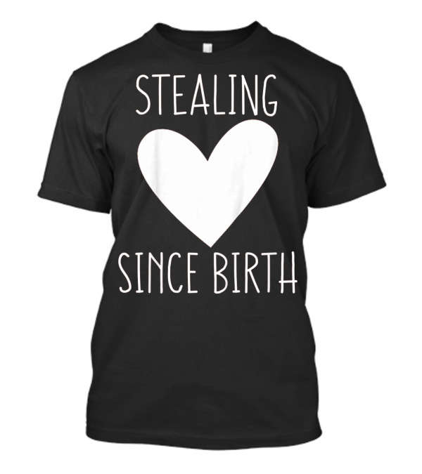 Stealing Hearts Since Birth Kids Funny Valentines Day T-Shirt