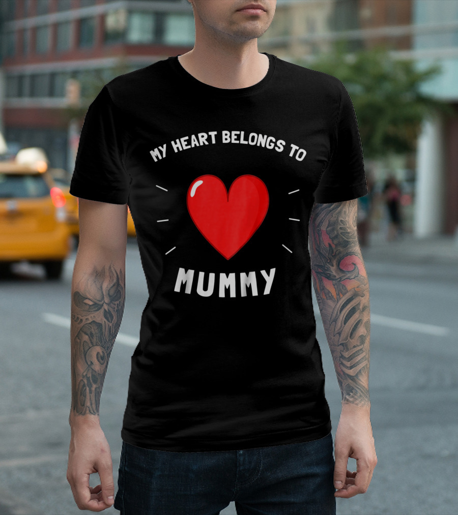My Heart Belongs To Mummy with Red Heart T-Shirt