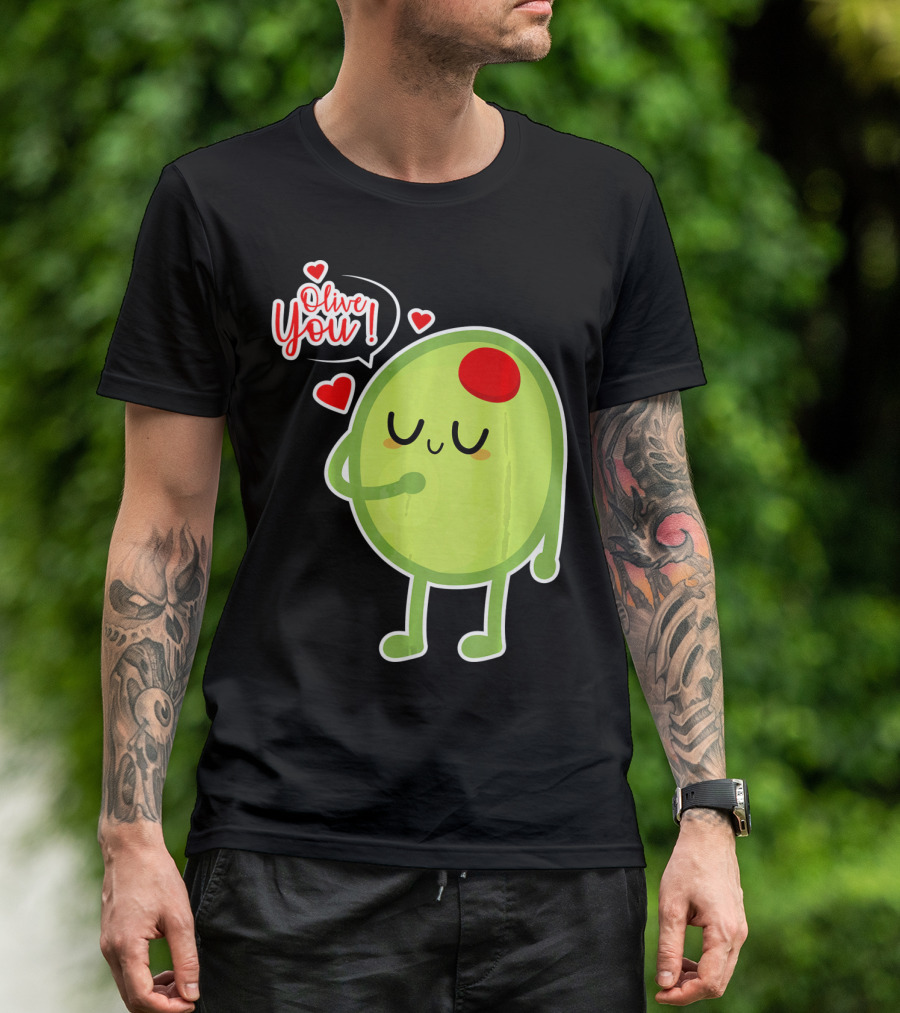 Olive You Cute Valentines Day Love T-Shirt