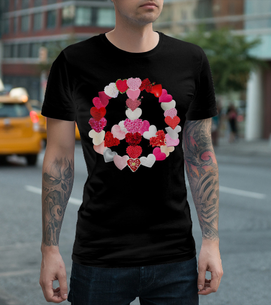 Valentine Heart Peace Sign T-Shirt