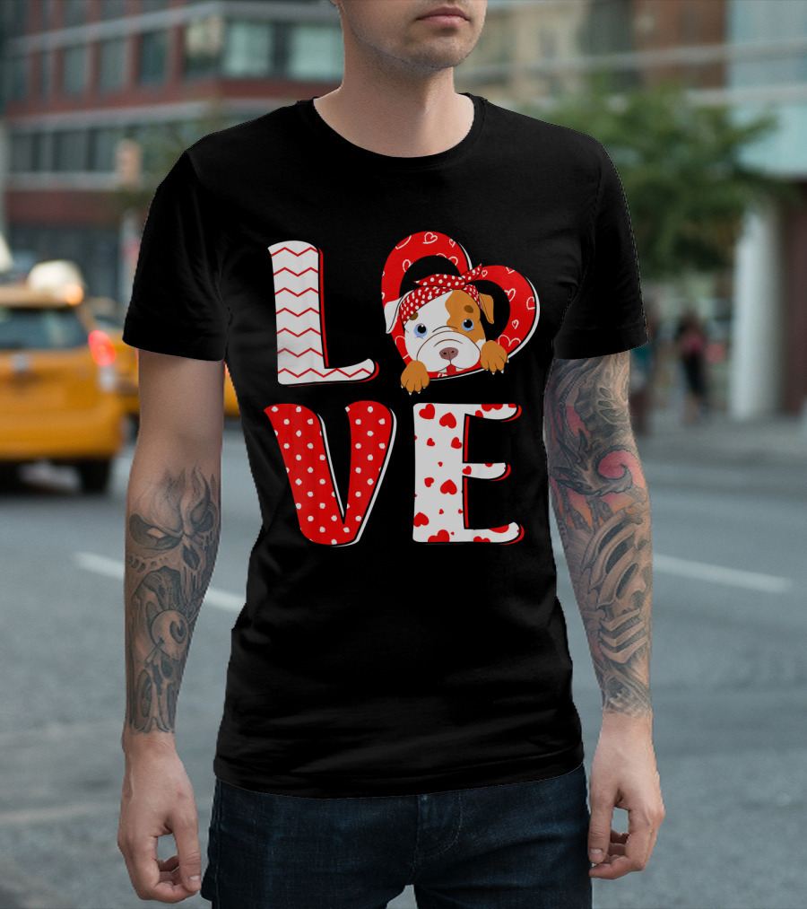 LOVE Pittie Mom for Pitbull Dog Lovers T-Shirt