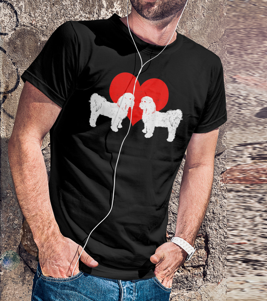 Valentines Shitzu Heart Duo T-Shirt