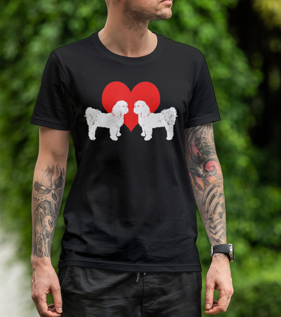 Valentines Shitzu Heart Duo T-Shirt