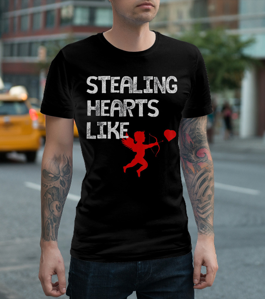 Stealing Hearts Like Cupid Kids Funny Va T-Shirt