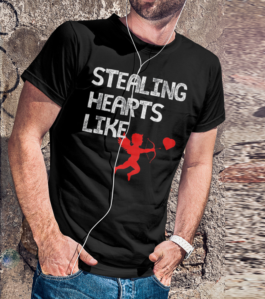 Stealing Hearts Like Cupid Kids Funny Va T-Shirt
