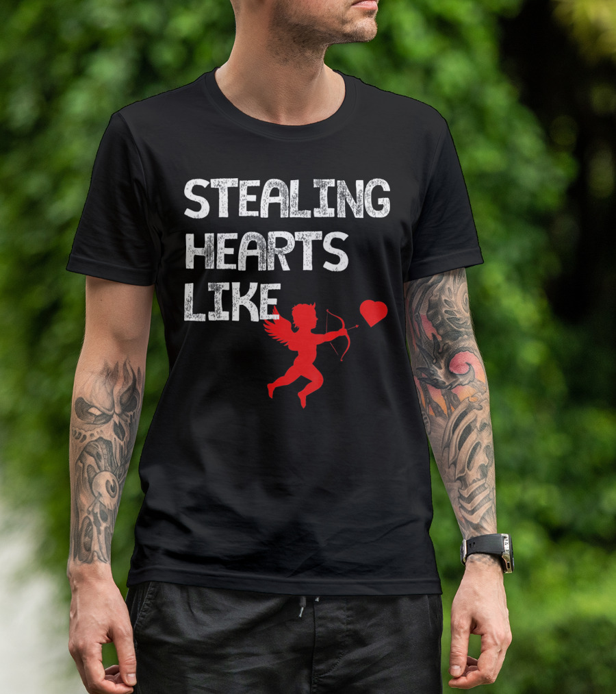 Stealing Hearts Like Cupid Kids Funny Va T-Shirt