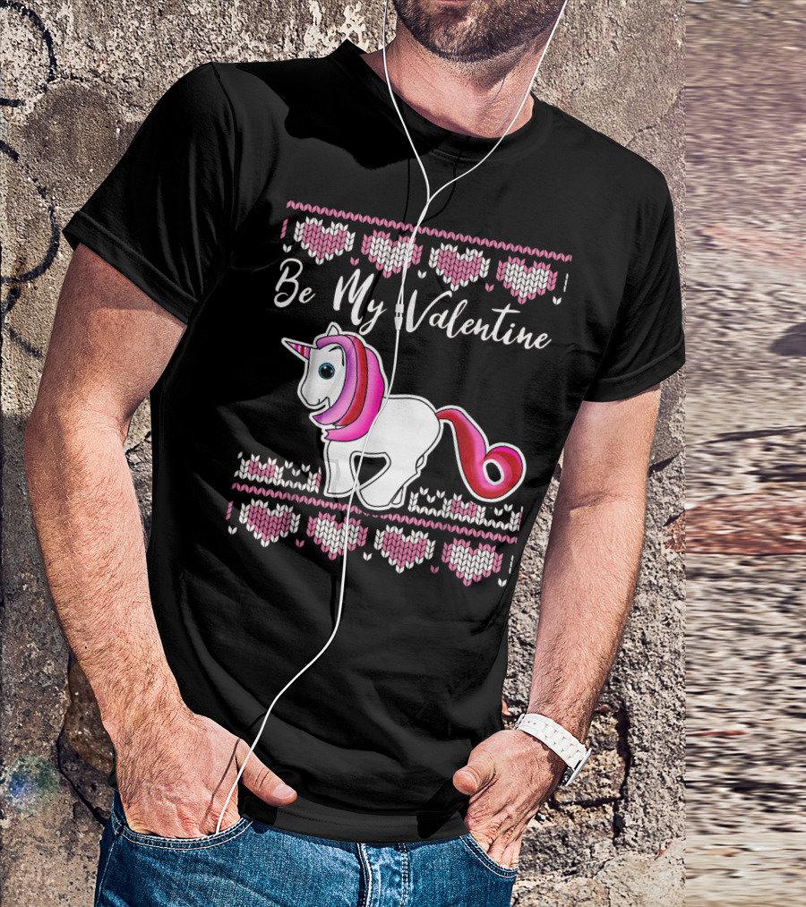 Ugly Valentines Day Unicorn Be My Valentine T-Shirt