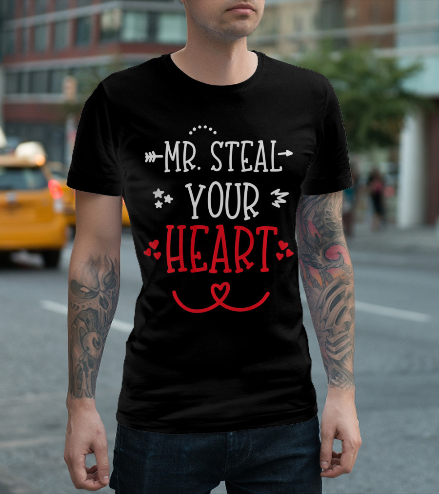 Mr. Steal Your Heart Little Boy Valentine's Day T-Shirt