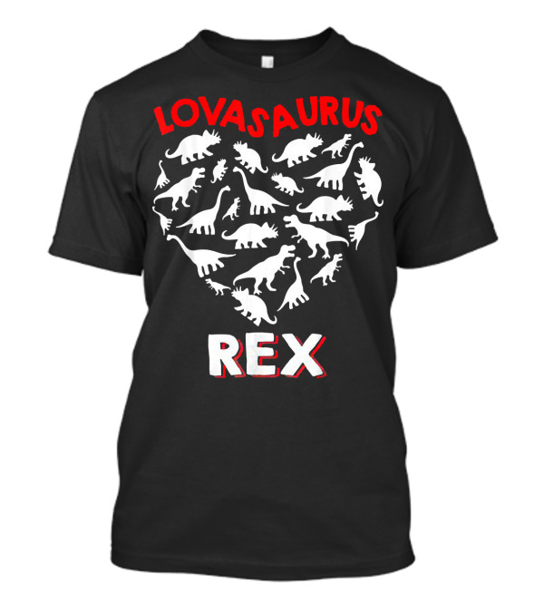 Lovasaurus Rex Dinosaur Valentine's Day Heart T-Shirt