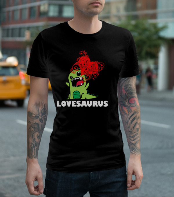 LOVESAURUS Valentines Day Dinosaur Heart T-Shirt