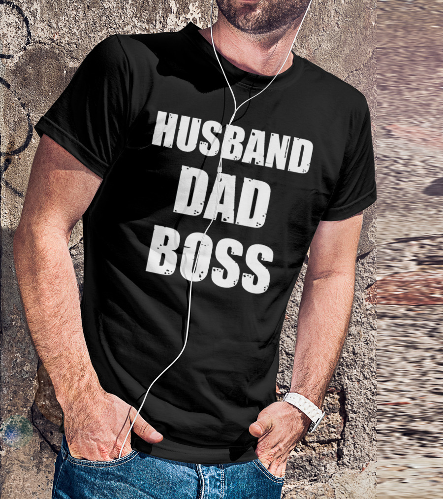Husband Dad Boss Mens Valentines T-Shirt
