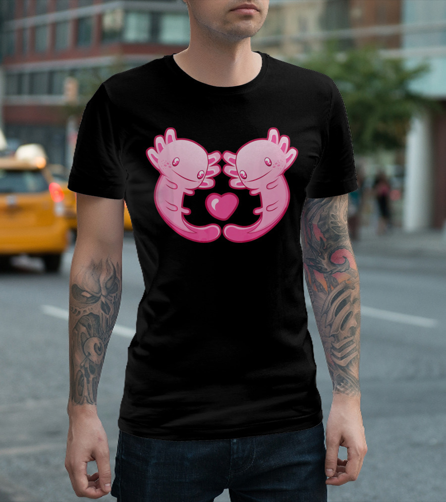 Mexican Walking Fish Love Funny Valentine Heart T-Shirt