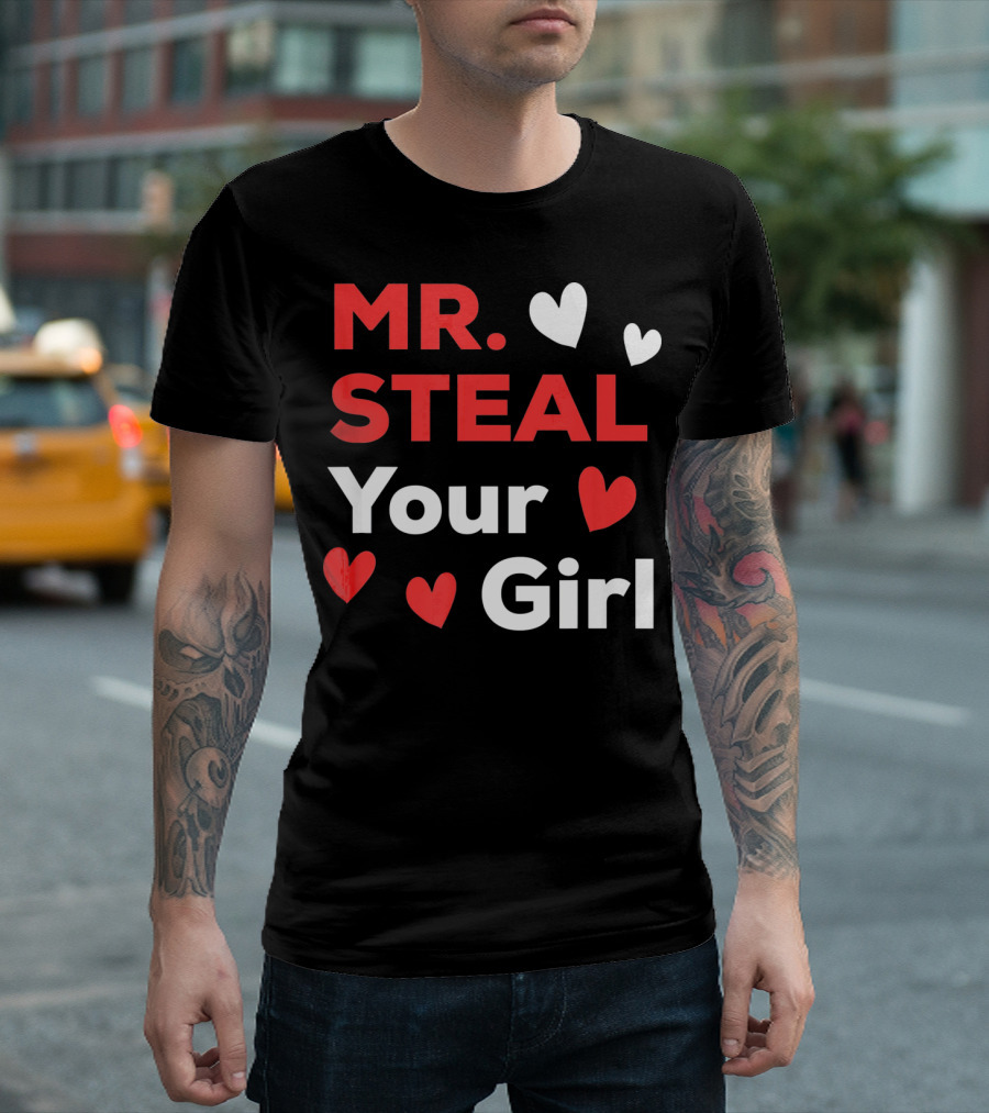 MR. STEAL YOUR GIRL Boys Funny Vale T-Shirt