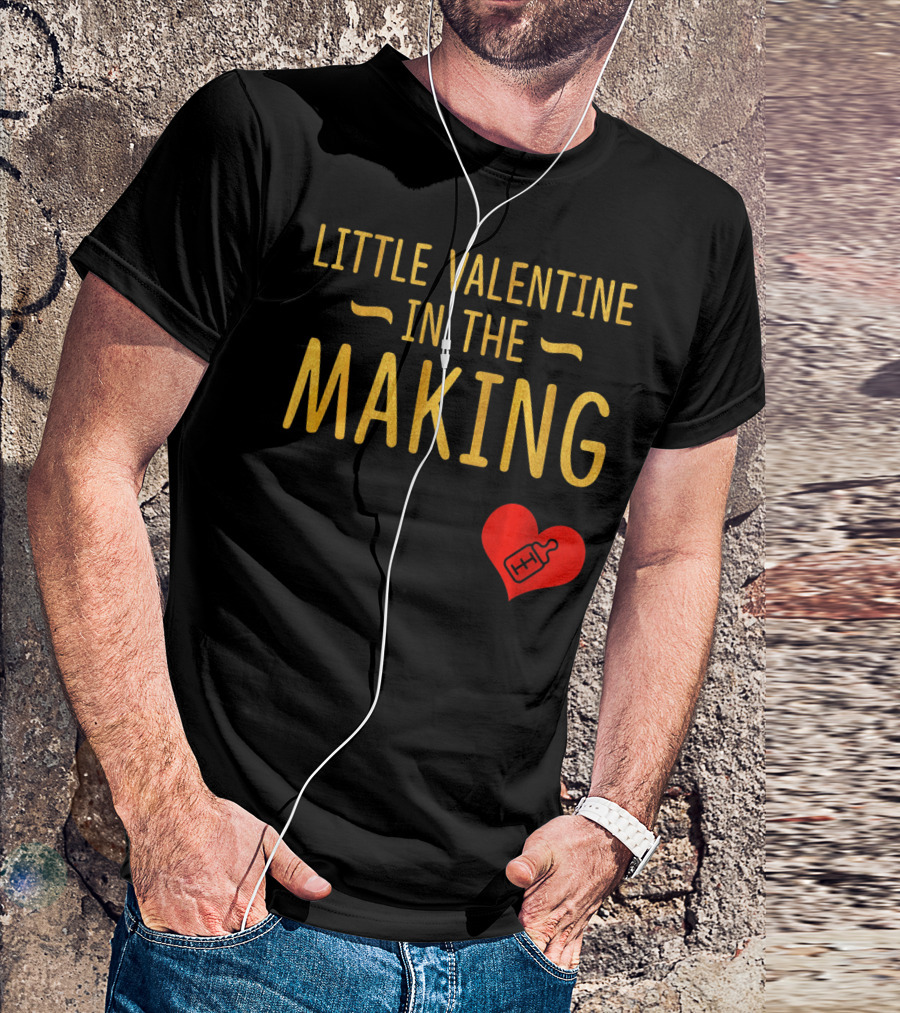 Little Valentine In The Making Heartbeat Heart T-Shirt