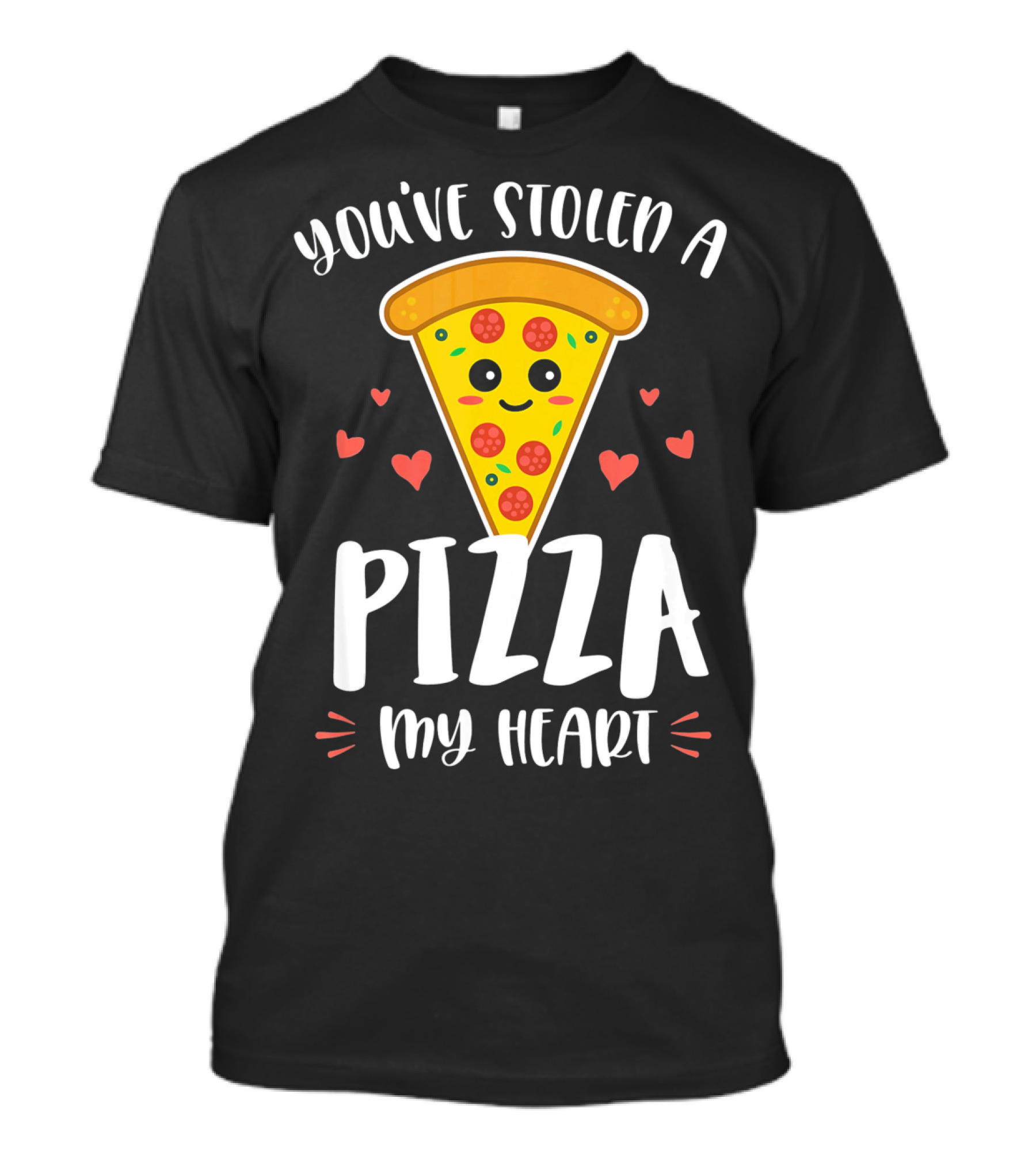 You've Stolen A Pizza My Heart Valentine's Cute Pizza Slice Hearts T-Shirt