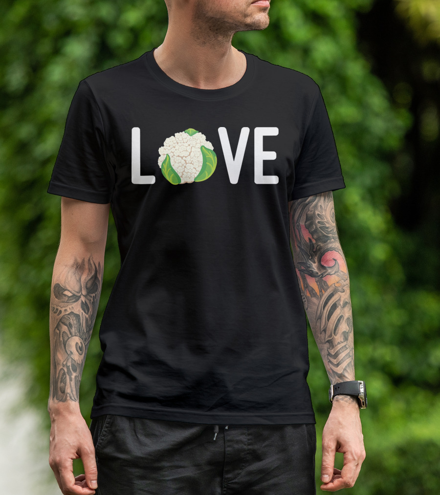 Love Cauliflower Eating Healthy Vegetarian Lifestyle T-Shirt