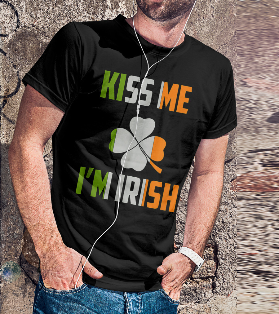 Kiss Me I'm Irish Saint Patrick Day Shamrock T-Shirt