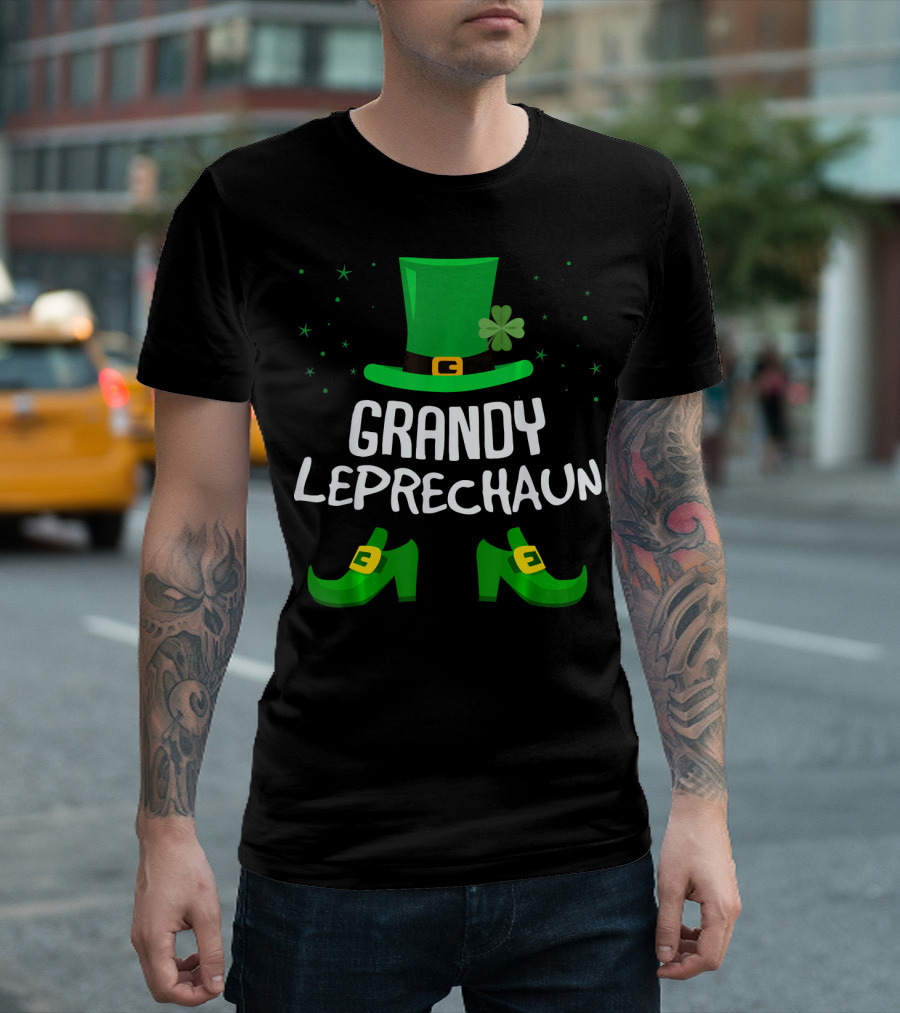 Grandy Leprechaun Saint Patricks Hat Shoes Clover T-Shirt