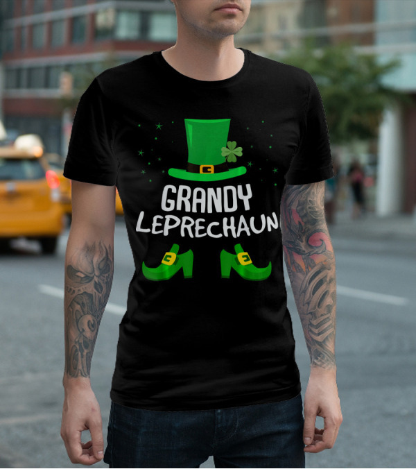 Grandy Leprechaun Saint Patricks Hat Shoes Clover T-Shirt