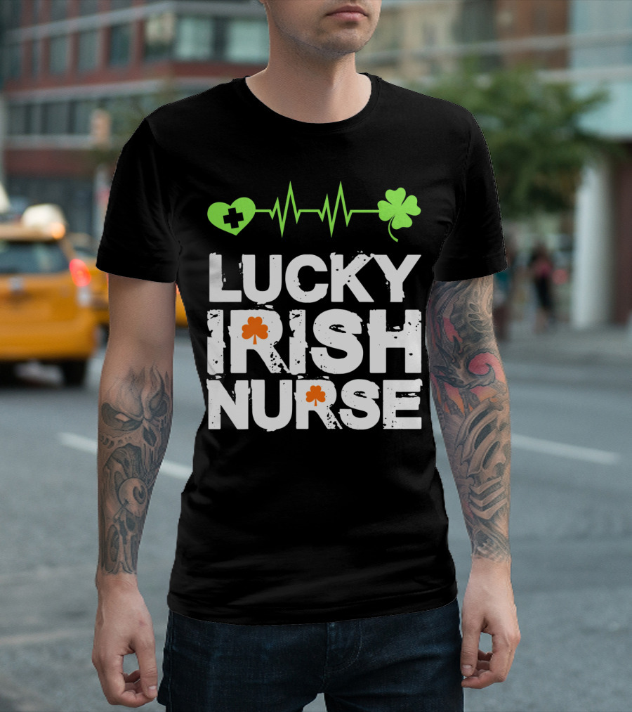 Lucky Irish Nurse St Patricks Day T-Shirt