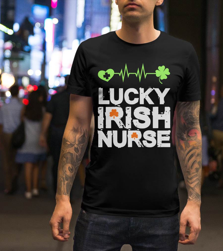 Lucky Irish Nurse St Patricks Day T-Shirt