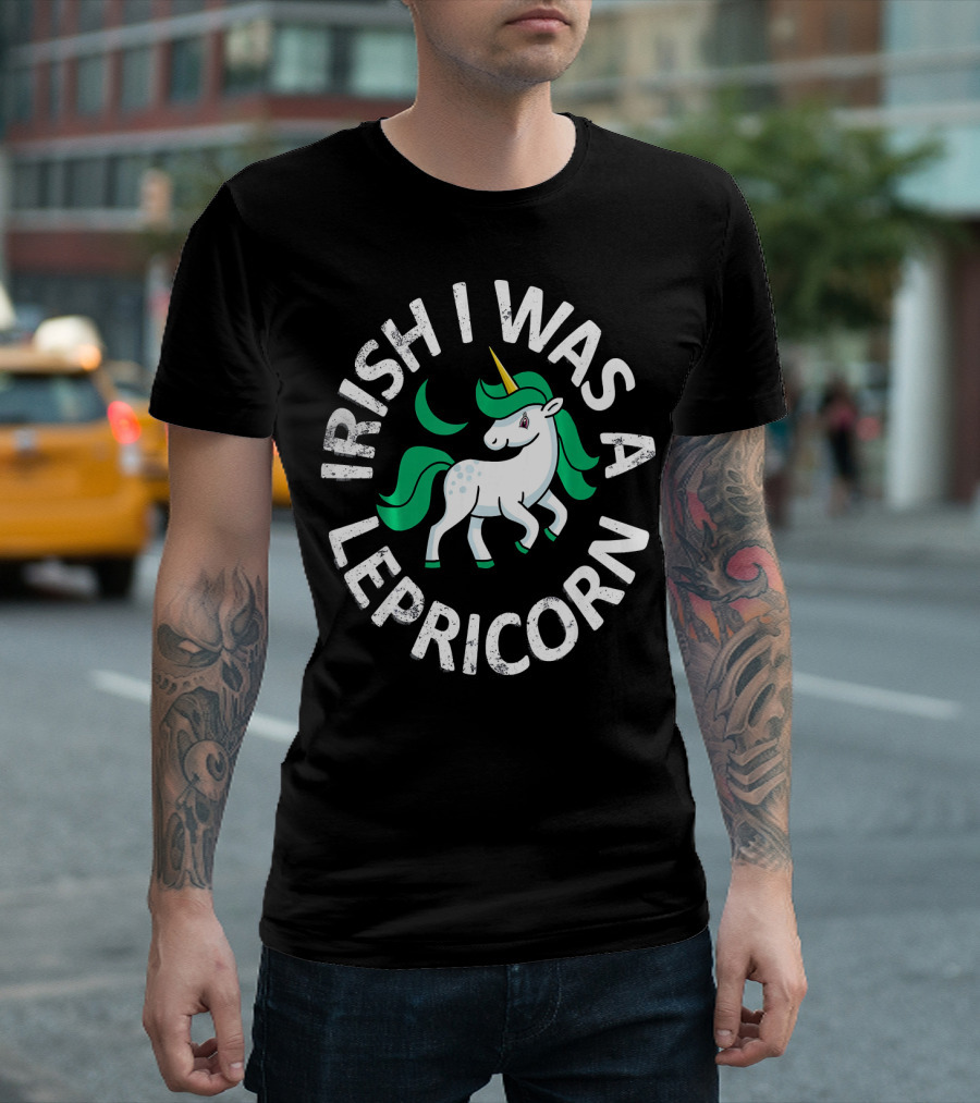 Irish I Was A Lepricorn Unicorn St. Patrick's Day T-Shirt