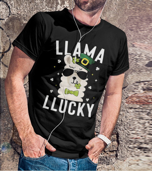 Llama Lucky St Patricks Day Kids T-Shirt