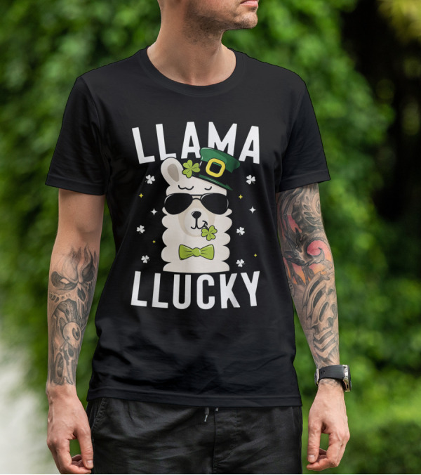 Llama Lucky St Patricks Day Kids T-Shirt