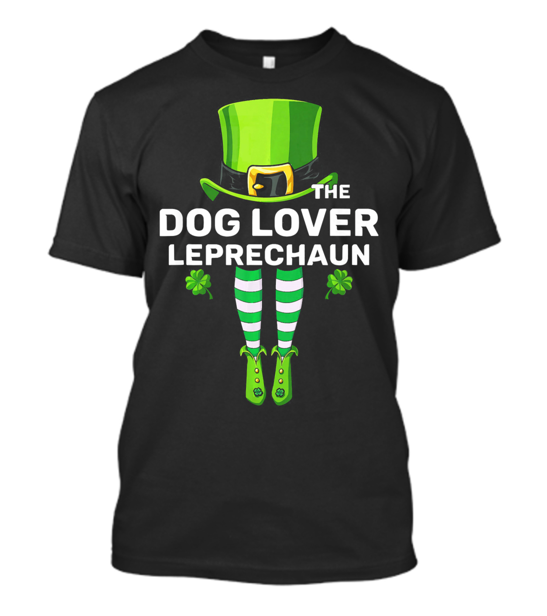 The Dog Lover Leprechaun Costume Match St. Patrick's Day Shamrock Stripes T-Shirt