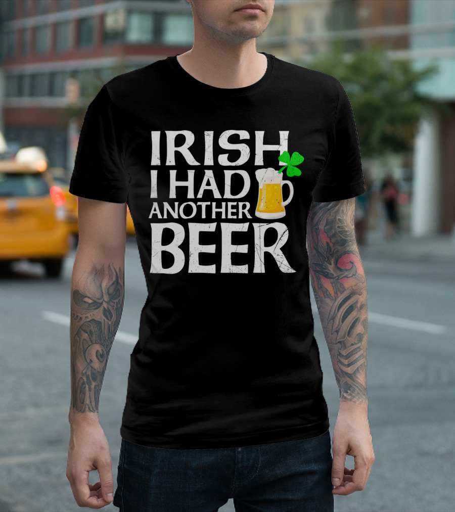 Irish I Had Another Beer Mug Shamrock T-Shirt