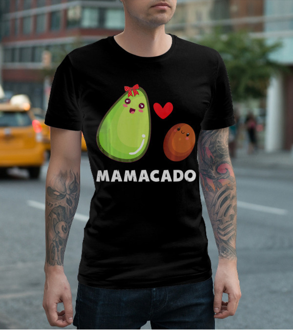 Mamacado Pregnancy Vegetarian Avo Cute Heart Avocado T-Shirt