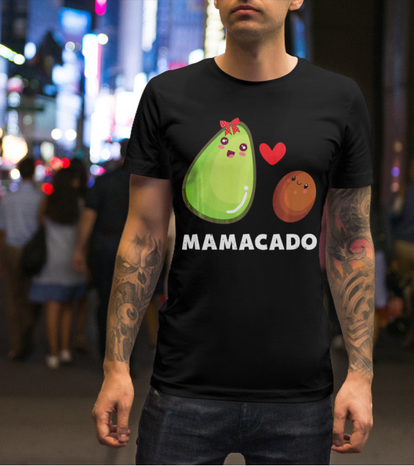 Mamacado Pregnancy Vegetarian Avo Cute Heart Avocado T-Shirt