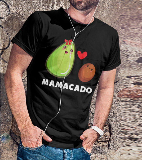 Mamacado Pregnancy Vegetarian Avo Cute Heart Avocado T-Shirt