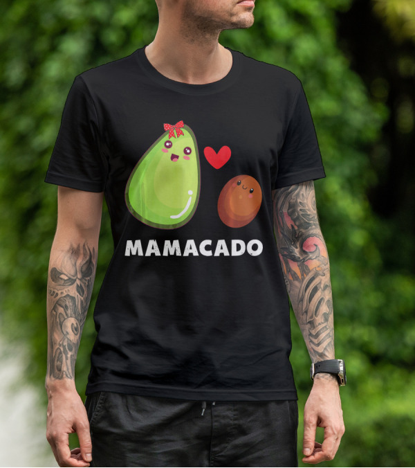 Mamacado Pregnancy Vegetarian Avo Cute Heart Avocado T-Shirt