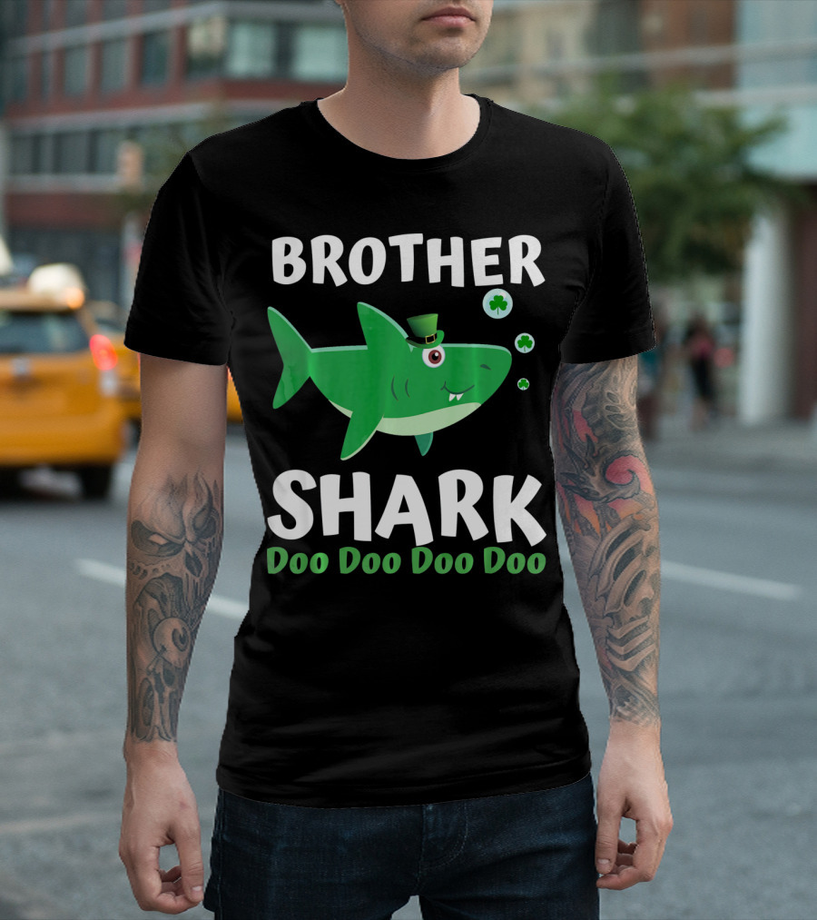 BROTHER SHARK DOO DOO DOO DOO St. Patrick's Day Irish T-Shirt