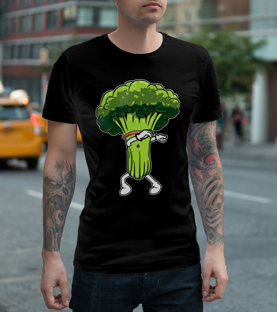 Broccoli Dabbing Meme Funny Dance Veggie Trend T-Shirt