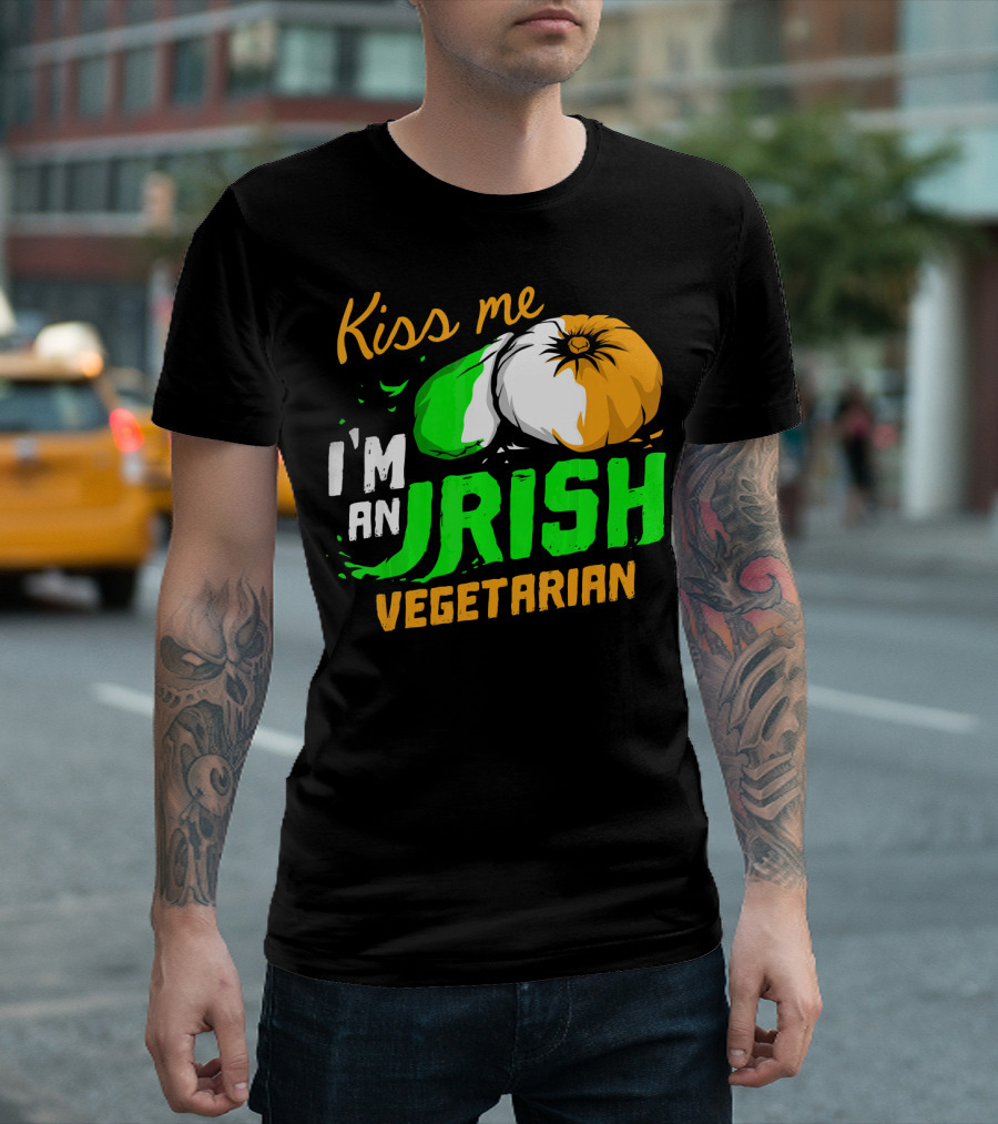 Kiss Me I'm an Irish Vegetarian St. Patrick's Day T-Shirt