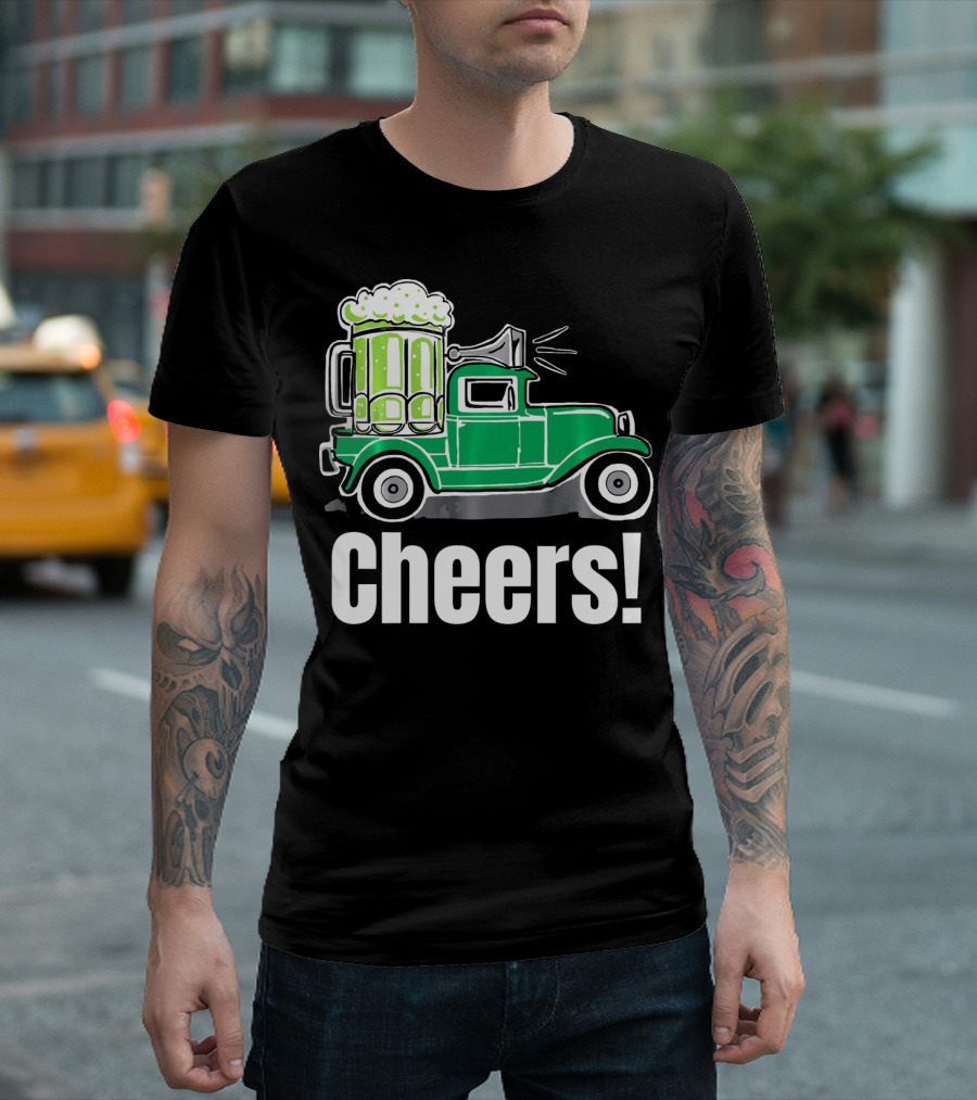 Cheers Vintage Truck with Green Beer T-Shirt