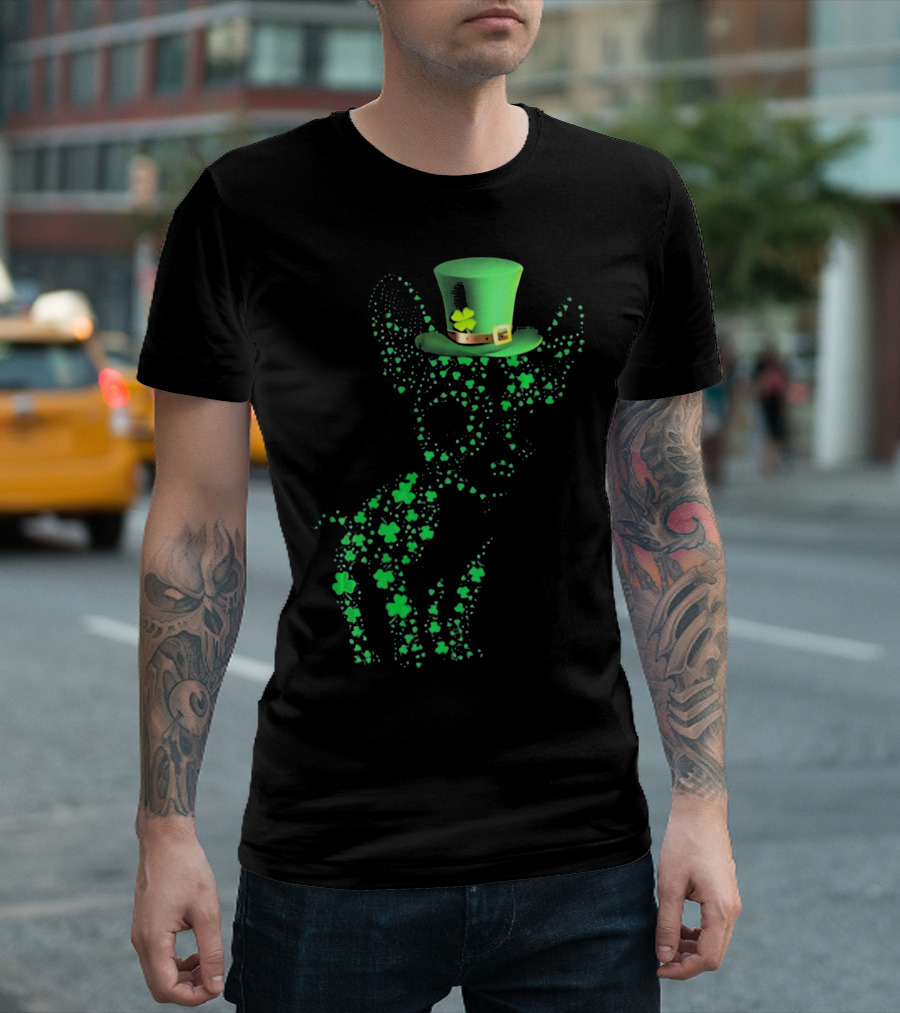 Happy St. Patrick's Day Chihuahua Lucky Shamrock Hat T-Shirt