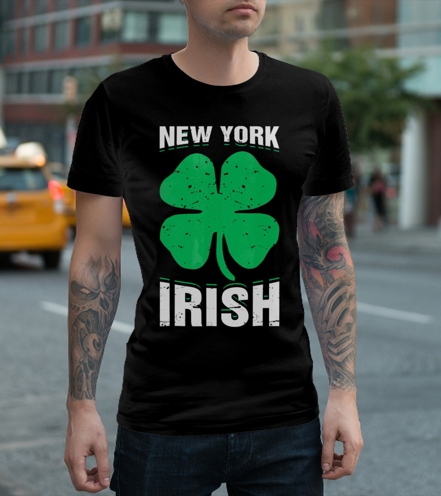 New York Irish Shamrock St Patricks Day T-Shirt