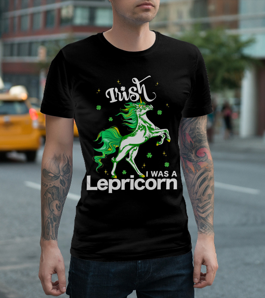 Irish I Was A Lepricorn Unicorn St Patrick's Day Fantasy T-Shirt
