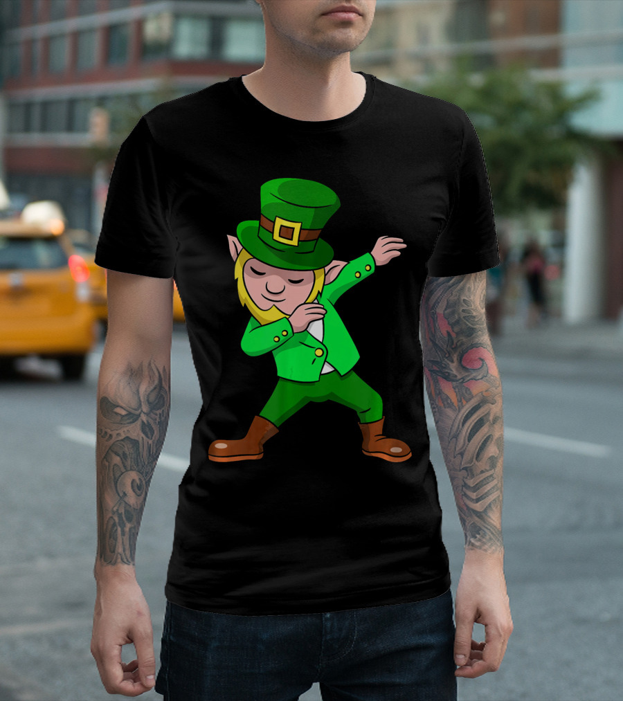 St Patricks Day Funny Dabbing Leprechaun T-Shirt