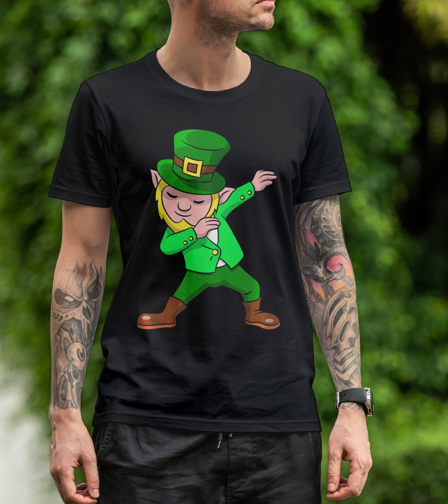 St Patricks Day Funny Dabbing Leprechaun T-Shirt