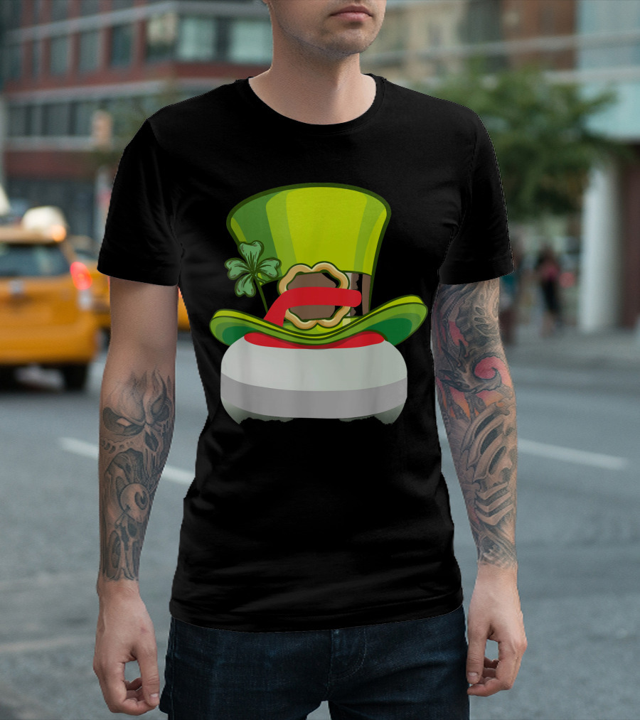Leprechaun Curling Irish Hat Shamrock T-Shirt