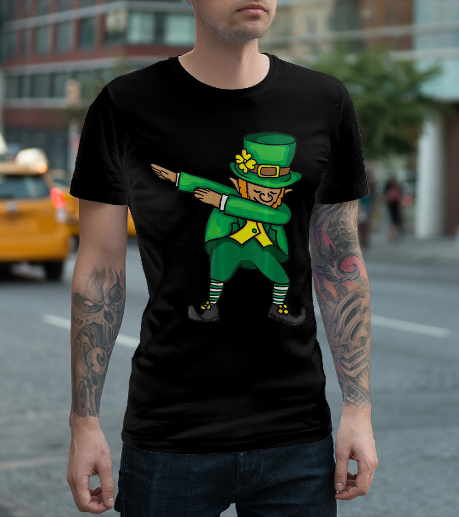Dabbing Leprechaun Cute St. Pats Day Irish Dance T-Shirt